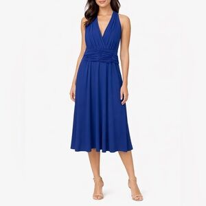 Elegant Blue Sleeveless Dress